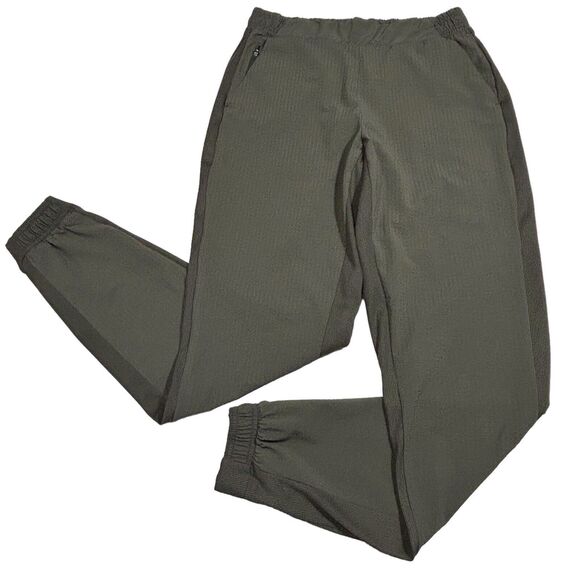 Athleta Textured Brooklyn Joggers Womens Size 6 Tall 6T Olive Green Athleisure - Picture 4 of 13